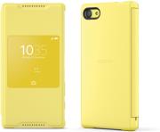 sony flip case smart style cover scr44 for xperia z5 compact yellow photo