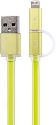 remax aurora charging cable micro usb for apple iphone 6 1m green photo
