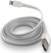 forever usb cable for apple iphone 5 6 7 white silicone flat box photo