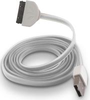 forever usb cable for apple iphone 3 4 white silicone flat box photo