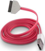 forever usb cable for apple iphone 3 4 pink silicone flat box photo