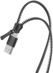 forever 2in1 usb zipper cable with 2x micro usb black photo