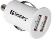 sandberg 440 40 mini car charger 2xusb 1a 21a universal photo