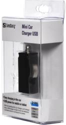 sandberg mini car charger usb 2100ma universal photo