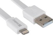 sandberg usb lightning cable flat 015m photo