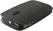 trust 20615 leon powerbank 7800 portable charger black photo