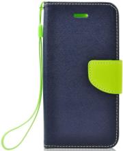 fancy book case for samsung galaxy a3 2016 a310 navy lime photo