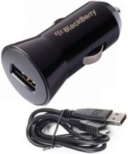 blackberry acc 48157 201 car charger 1a with micro usb cable black bulk photo