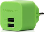 speedlink sl 7091 gn turax dual usb power adapter 24a 1a green universal photo