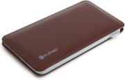 platinet 42835 leather power bank 6000mah polymer brown microusb cable photo