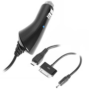 tracer 43649 car charger combo for iphone 3 4 micro usb 21a photo