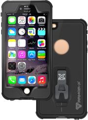 armor x waterproof protective case ip68 mx ap5s with carabiner for apple iphone 6 6s plus black photo