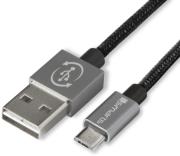 4smarts rapidcord flipplug micro usb data cable 15cm grey black photo