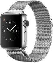 apple watch 2 38mm mnp62 stainless steel case with silver milanese loop photo