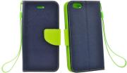 fancy book flip case for apple iphone 7 8 navy lime photo