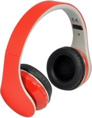 rebeltec pulsar wireless bluetooth headphones with mic red photo