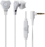 audio technica ath chx5is sonicfuel hybrid earbud headphones for smartphones white photo
