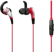 audio technica ath ckx5is sonicfuel in ear headphones with in line mic control red photo