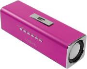 logilink sp0038p discolady soundbox with mp3 player and fm radio pink photo