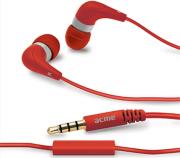acme he15r groovy in ear headphones with mic red photo