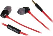 kruger matz kmd10r stereo earphones with microphone red photo