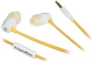 kruger matz kmd10y stereo earphones with microphone yellow photo