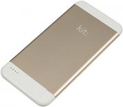 kit executive slim powerbank 4100mah with apple lightning cable gold photo