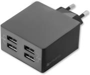 4smarts powerplug quad universal usb charger 4 port 48a black photo
