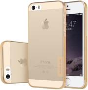 nillkin nature tpu back cover case for apple iphone 5 5s se gold photo