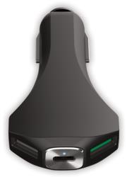 forever universal car charger 2 x usb qc 30 type c photo