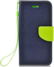 fancy book case for samsung galaxy j3 2017 navy lime photo