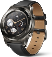 huawei smartwatch w2 classic titan grey with leather bracelet black photo