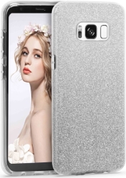 forcell shining case for samsung galaxy s8 plus silver photo