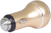 devia thor car charger dual usb with emergency hammer champagne gold photo