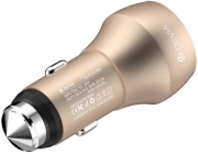 devia hammer car charger dual usb qc 30 champagne gold with emergency hammer photo