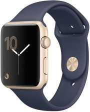 apple watch 1 mq122 42mm gold aluminium case with midnight blue sport band photo