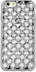 flower diamond tpu case for samsung j500 silver photo
