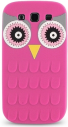 greengo silicon 3d back cover case owl for huawei p8 lite pink 5900495421852 photo