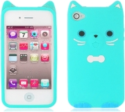 greengo silicon 3d back cover case kitty for huawei p9 light blue photo