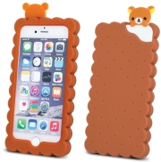 greengo silicon 3d back cover case cookie for apple iphone 5 5s brown 5900495489838 photo