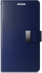 mercury goospery rich diary flip case apple iphone 7 navy blue lime photo