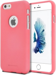 mercury goospery soft feeling logo back cover case iphone 6 6s plus pink photo
