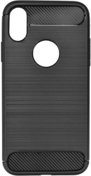 forcell carbon back cover case for apple iphone x black photo