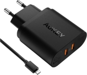 aukey pa t16 dual port turbo charger with quick charge 30 36w 6a photo