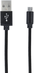 forever braided micro usb cable black photo