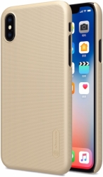 nillkin super frosted shield logo cutout back cover case for apple iphone x gold photo