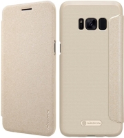 nillkin sparkle leather flip case for samsung galaxy s8 plus gold photo