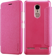 nillkin sparkle leather flip case for lenovo k6 power pink photo