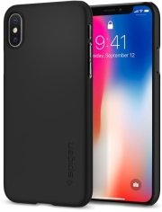 spigen thin fit back cover case for apple iphone x matte black photo