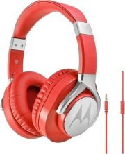 motorola pulse max over ear wired headphones red photo
